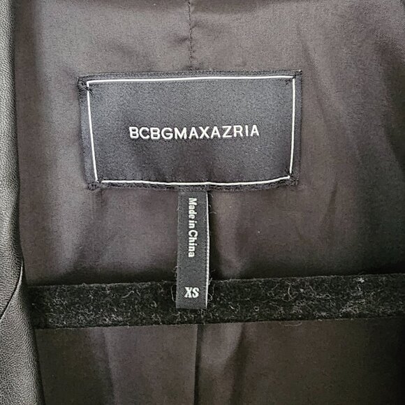 BCBGMAXAZRIA Black Pleather Blazer in size XS - Picture 3 of 5